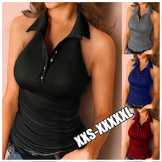 sleeve v-neck, Summer, Vest, street style