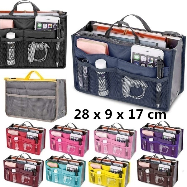 Women Multifunction Travel Cosmetic Makeup Insert Pouch Toiletry Organizer  Handbag Storage Case | Wish