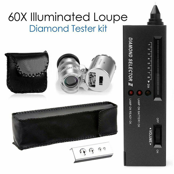 Diamond Tester Selector Portable Illuminated Jewelry Gemstone Testing Tool  Kit