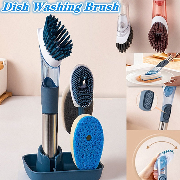 New Kitchen Cleaning Tool 4 In 1 Long Handle Cleaning Brush with