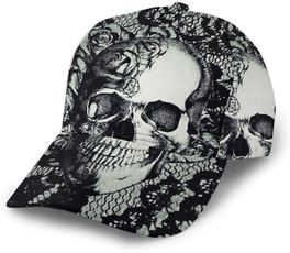 Polyester, Fashion, Trucker Hats, skull