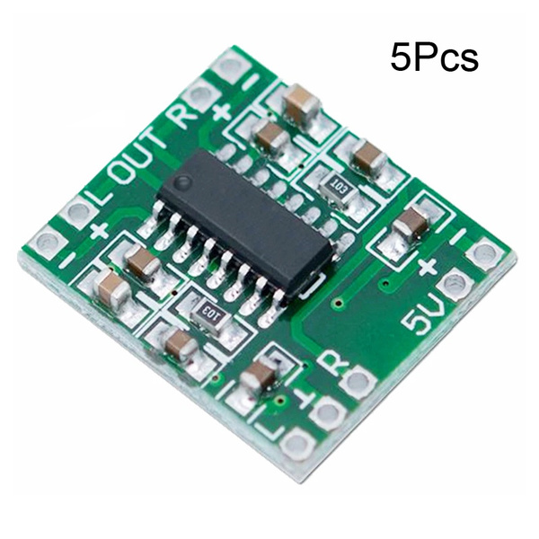 Amplificateur Audio PAM8403 TECNOIOT | Lot 5 Modules Ampli Numérique 2.5-5V | Pour Haut-parleurs 3W