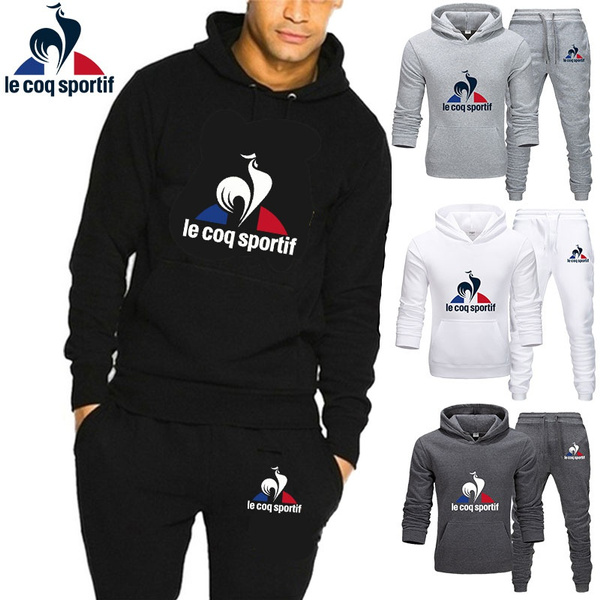 Le Coq Sportif Men s Hoodies Pants Suit Pullover Sweatshirt Casual Jogging Suit Logo Printed Sportswear