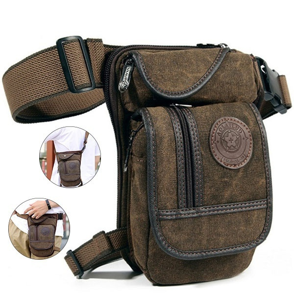 New Men's Waterproof Nylon Outdoor Ride Leg Bag Drop Fanny Waist Belt