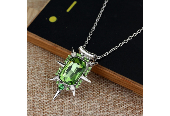 Movie Jewelry Nice Once upon a time wicked witch Zelena glinda glass  pendant Necklace great Keepsake gift for fans