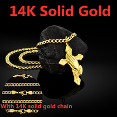 Cross necklace, Cross Pendant, 14kgoldnecklace, gold