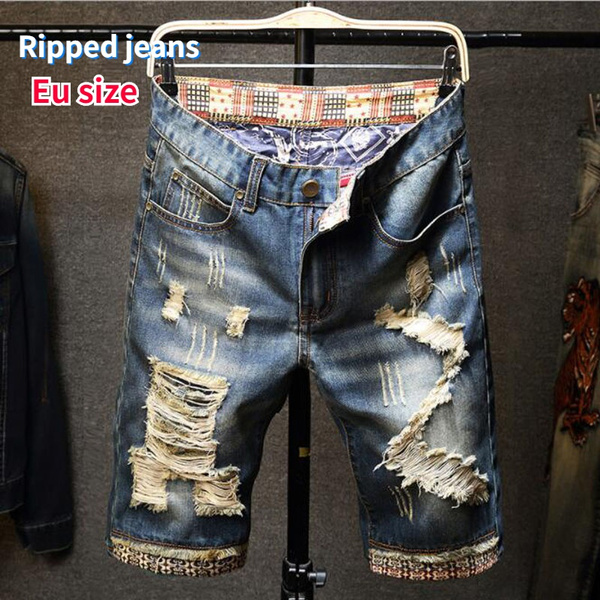 Men Short Jeans Denim Boys Casual 
