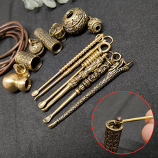 Brass, medicinepowdermetalbottle, Key Chain, Jewelry