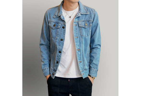 Mens plus 2024 size denim jacket