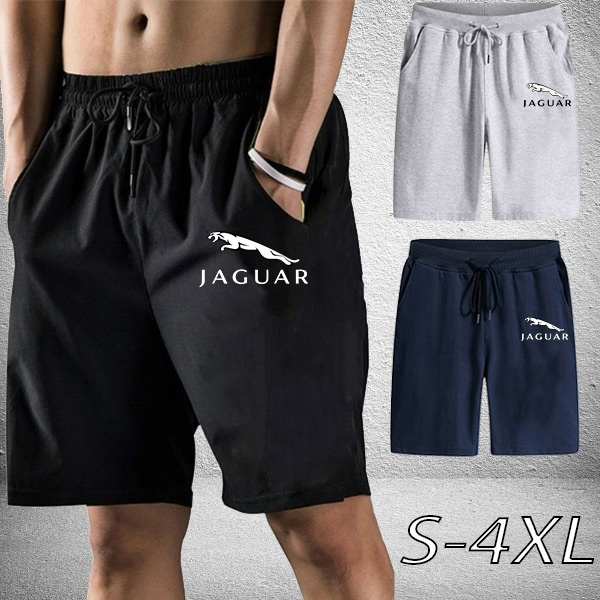 New Fashion Jaguar Bodybuilding Sports Shorts Men Gym Fitness Short Pants Summer  Casual Thin Cool Quick Dry Casual Beach Shorts Printed Jogging Shorts