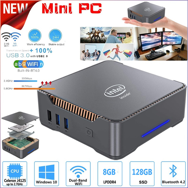 GK3V Mini PC Intel celeron J4125 Quad core 8GB RAM 128GB/256GB