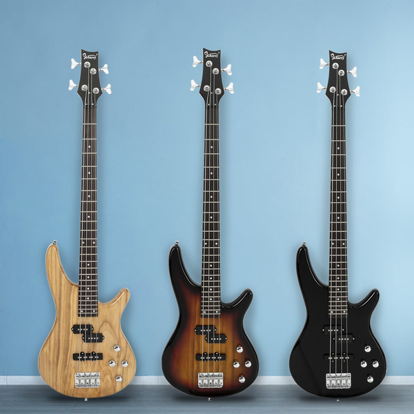 Bass Glarry GIB Electric Bass Guitar Full Size 4 String Burlywood 
