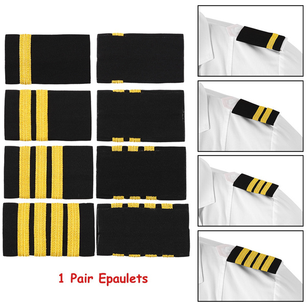 Pilot Uniform Epaulets Traditional Professional Pilot Aviators Epaulettes Shoulder Boards Badge ...