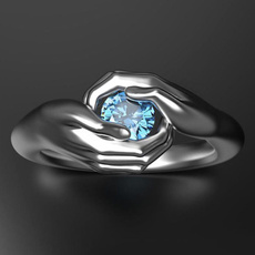 Blues, Engagement, wedding ring, 925 silver rings