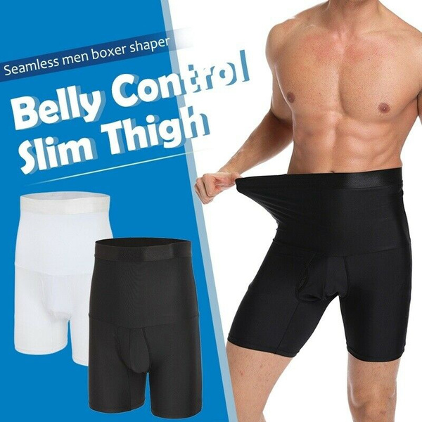 Mens Tummy Control Shapewear High Waist Slimming Abdomen Compression Shorts  Boxer Briefs Body Shaper Underwear 