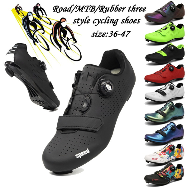 Self-Locking Road Cycling Shoes Mens Racing Spd Bike Shoes MTB Bicycle Sneakers 