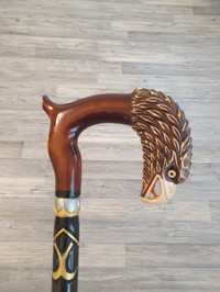 Details about   Brass WOLF HEAD Handle Victorian Style Wood Walking Brown Stick Cane Vintage