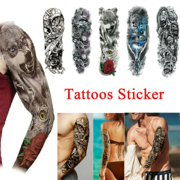 MIARHB Men Arm Tattoo Temporary Tattoos Sticker Fake Tatoo Hot 3D Art  Waterproof - Walmart.com