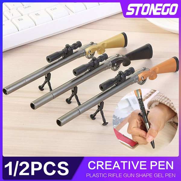Creative Plastic Rifle Gun Shape Gel Pen Weapons Pen Kids Gift Toys