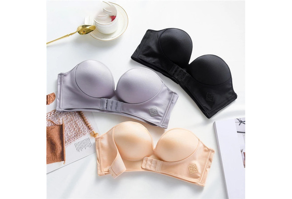Front Closure Push Up Bra Women Invisible Bras Underwear Lingerie for Female  Brassiere Strapless Seamless Bralette ABC Cup