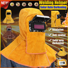Helmet, weldinghelmet, Necks, leather
