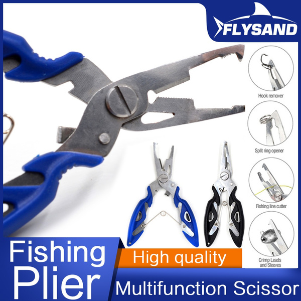Fishing Plier Scissor Braid Line Cutter Hook Remover Split Ring Opener  Cutting Fish Use Tongs Multifunction Scissors Fishing Tackle Tool FLYSAND