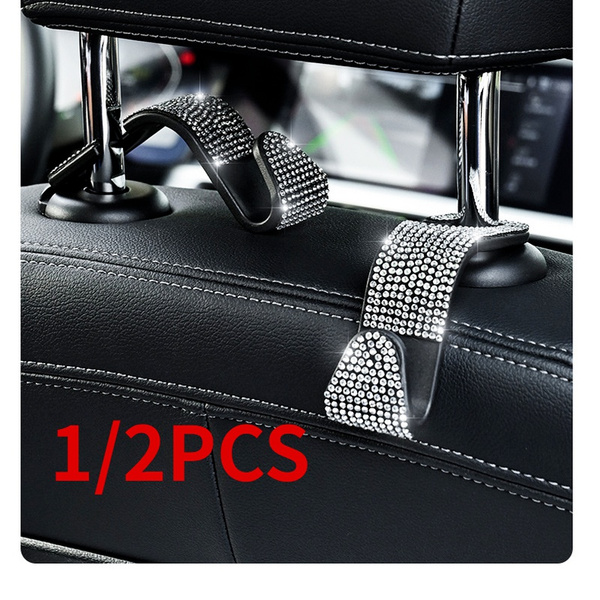 2PCS Car Headrest Hidden Hook, 2 in 1 Multifunctional Car Seat