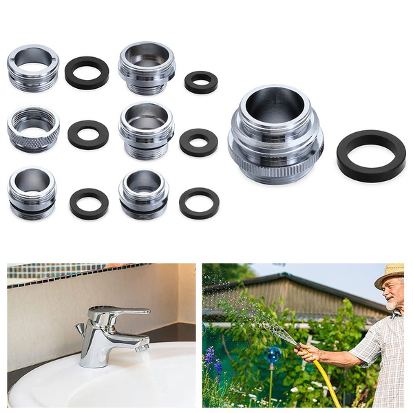 Faucet Adapter Brass Aerator Adapter With Washer Sink Faucets Kitchen