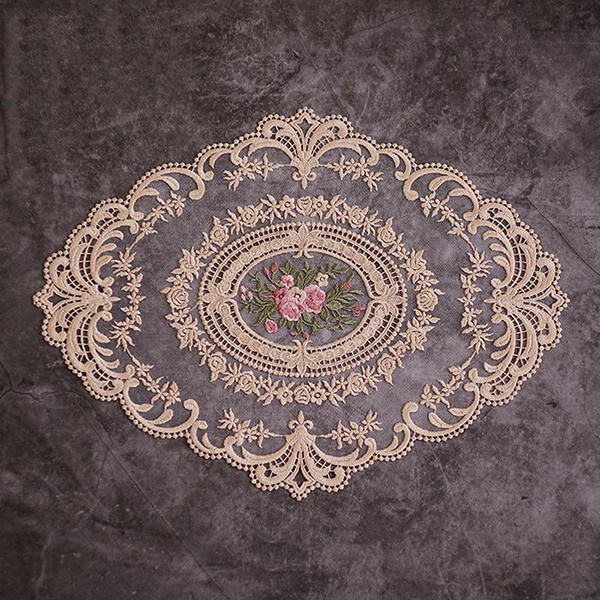 Vintage French Table Cover Oval Round Shape Tablecloth Embroidered Lace Mat For Small End Side Coffee Tables Living Room Home Accessories Wish Vintage French Table Cover Oval Round, Small Round Vintage Tablecloth