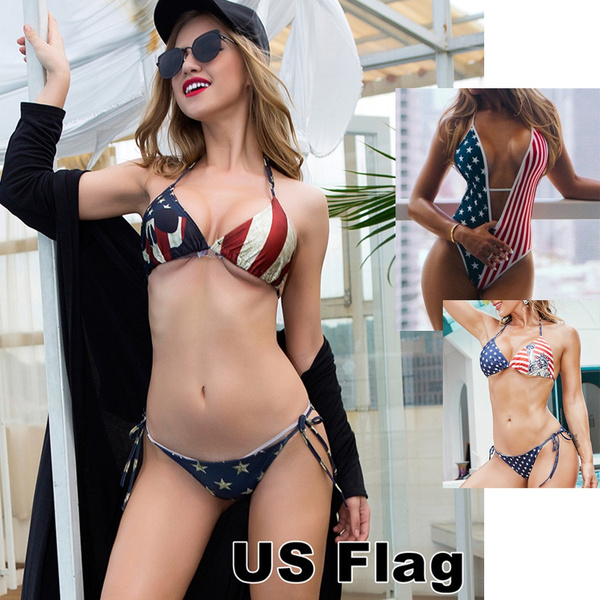 Sexy american flag on sale swimsuit