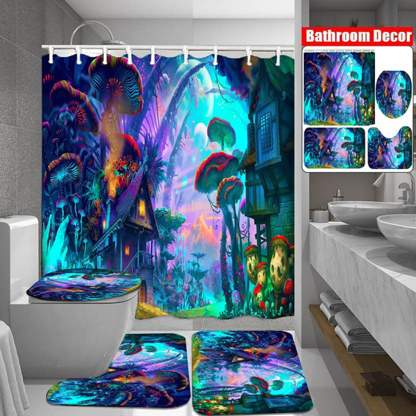 Shower Curtains with Fairytale Mushroom House – Shower of Curtains