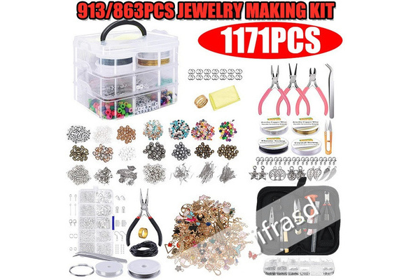 1171/963/863 PCS DIY Jewelry Tool Material Bag Earrings Bracelet Necklace  Bracelet Pendant Making Materials Jewelry Repair Kit