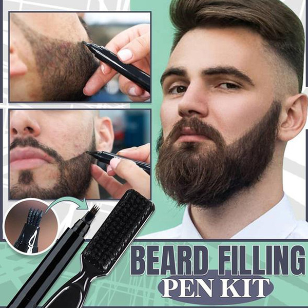 Beard Filling Pen Kit Beard Pencil Filler Shaping Grooming Set ...