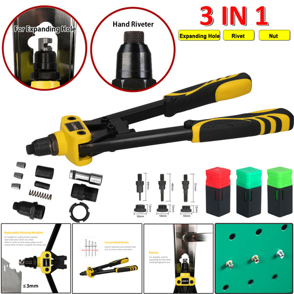 KKmoon 13inch Hand Riveter Heavy Duty Riveting Gun And Reamer