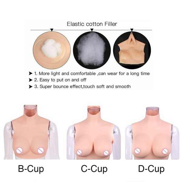 Cross Dressing Breast Silicone Material B-D Cup Realistic Silicone Forms  Huge Boobs For Crossdressers Drag Queen Shemale Transgenders Crossdress