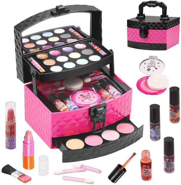 29 PCS Kids Makeup Kit for Girls, Washable Cosmetics Makeup Toy Set