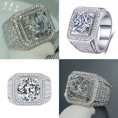 DIAMOND, wedding ring, Men, zircon