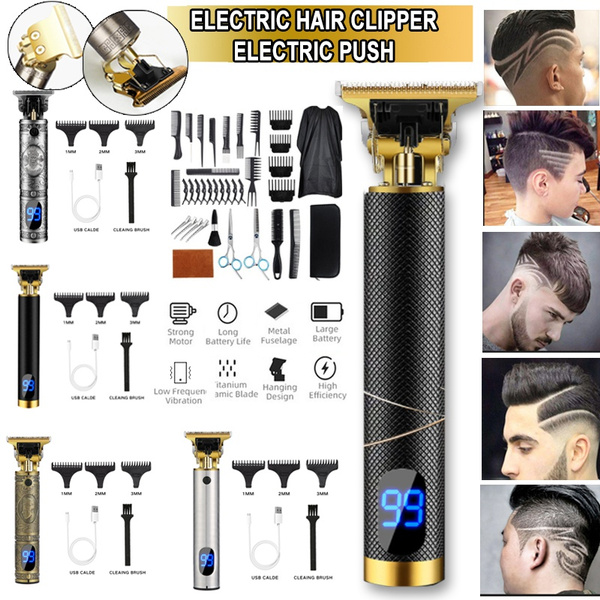 2023 HOT！！！USB Rechargeable Electric Hair Clippers T9 Hair Clipper Barber  Professional Electric Digital Display Electric hair trimmer Shaver Trimmer  Beard 0mm Men Hair Cutting Machine for men | Wish