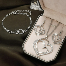 Necklace, Heart, DIAMOND, Jewelry