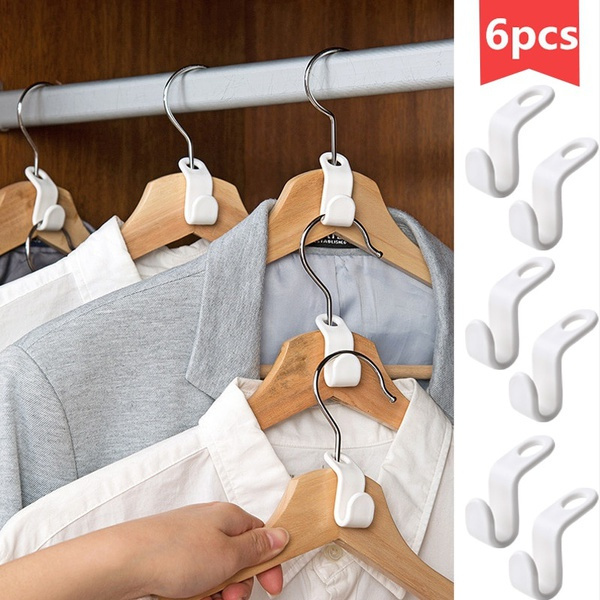 6pcs multi-function wardrobe space-saving stack hanger