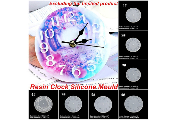 9.8cm Silicone Clock Mold Clock Resin Silicone Mold Casting Tools