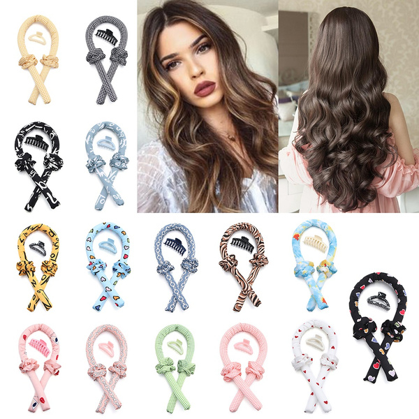 Long Medium Hair Heatless Hair Curling Ribbon Headband Make Hair Curly