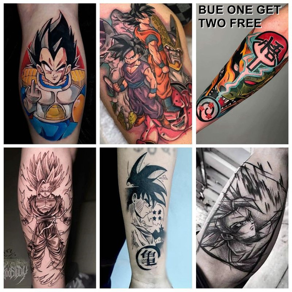 Anime Dragon Ball Temporary Tattoos Cartoon Pattern Art Decals Durable  Realistic Fake Tattoo Stickers for Arm Hand Thigh Body | Wish