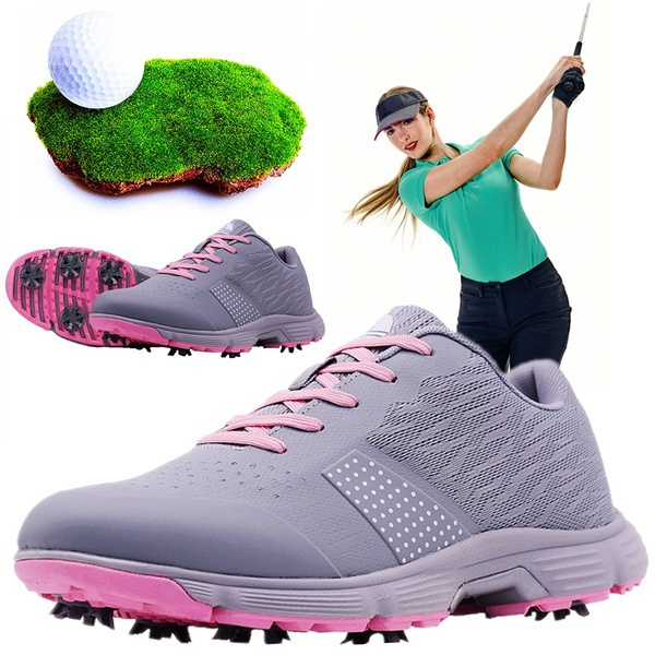 Women Waterproof Golf Shoes Spikes Professional Golf Sneakers Ladies Outdoor Anti Slip Walking