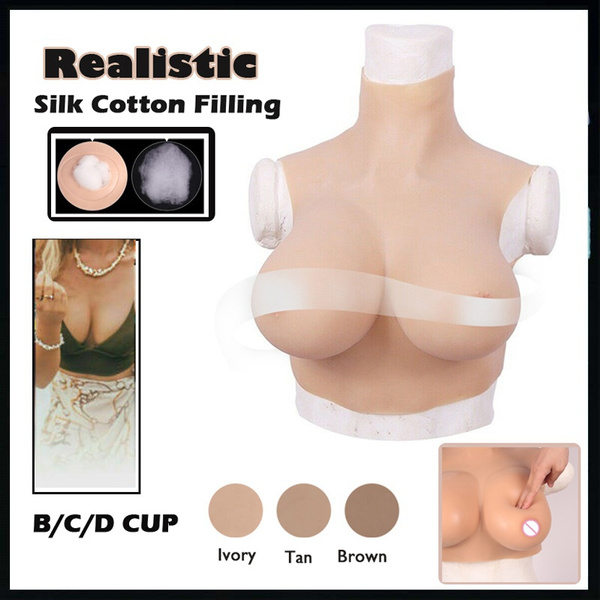Silicone Breast Cotton Filled B Cup Realistic Fake Boobs