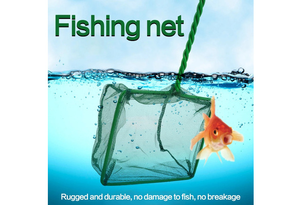 Portable Fish Net Long Handle Square Aquarium Accessories