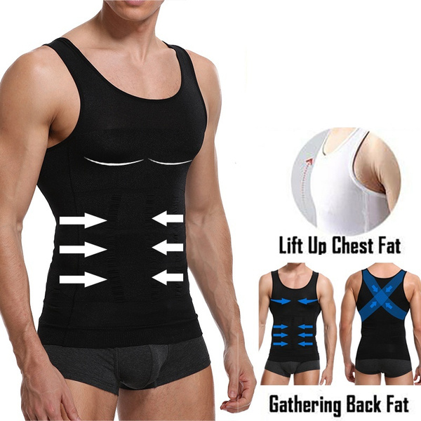 Men Seamless Waist Trainer Compression Shirt Slimming Tank Tops