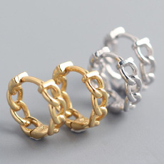 Sterling, Fashion, Chain, Stud Earring
