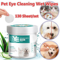 130 Sheet/set Pet Eye Wet Wipes Gentle Soft Dog Cat Eye Cleaning Wipes ...