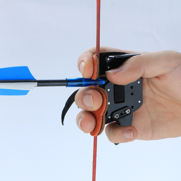 Professional recurve bow competition finger guard huwairen red, blue